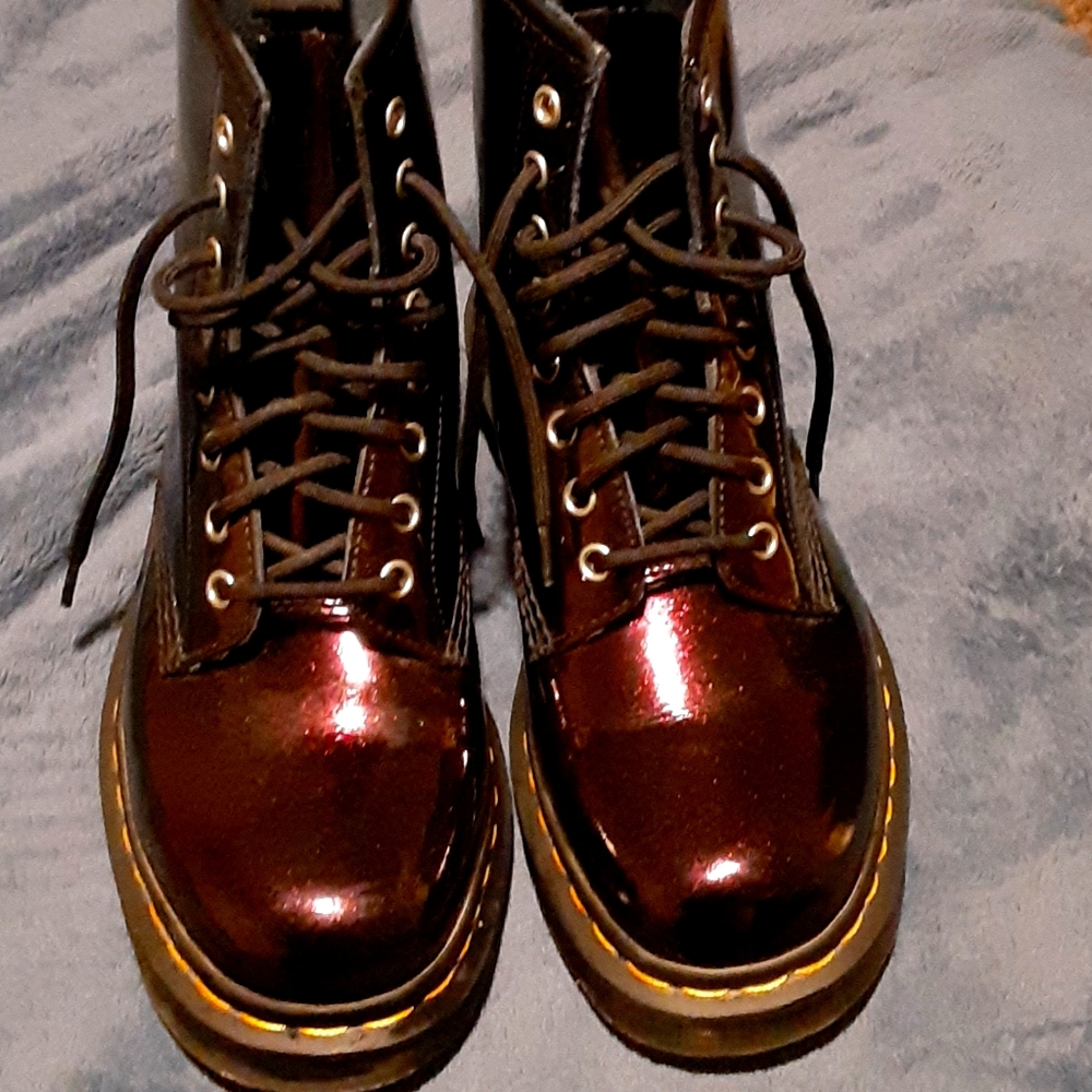 Dr. Martens size 9 women's purple glitter boot